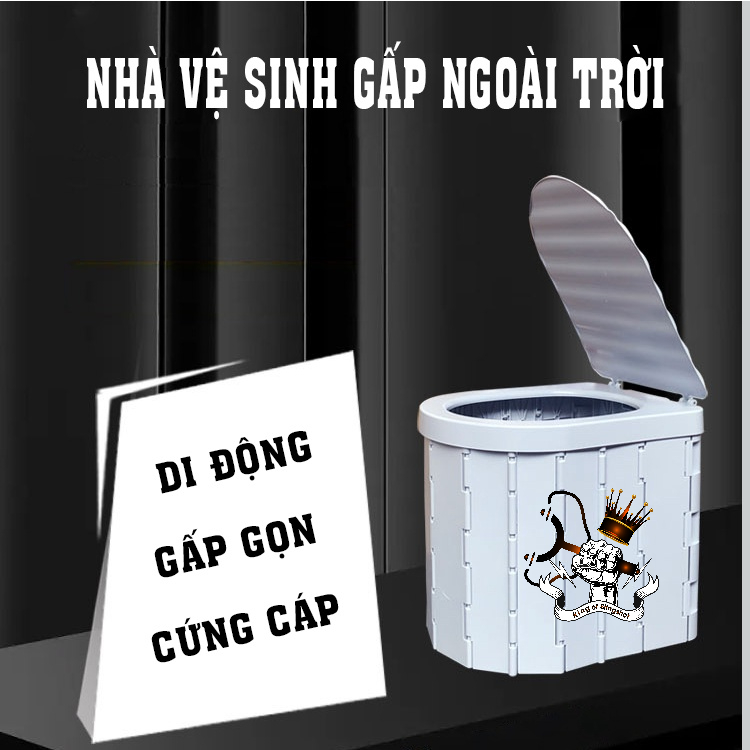 Bồn cầu di động dã ngoại, bồn cầu cắm trại gấp gọn đi vệ sinh cỡ lớn, rất tiện dụng khi đi du lịch và dã ngoại -DCP14