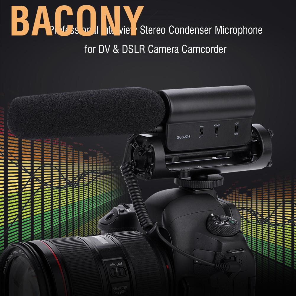 Micro Tụ Điện Phỏng Vấn Takstar Sgc-598 Gắn Máy Ảnh DSLR