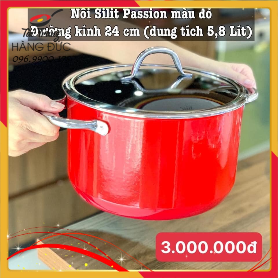 Tách set bộ nồi Silit Passion đỏ - made in Germany