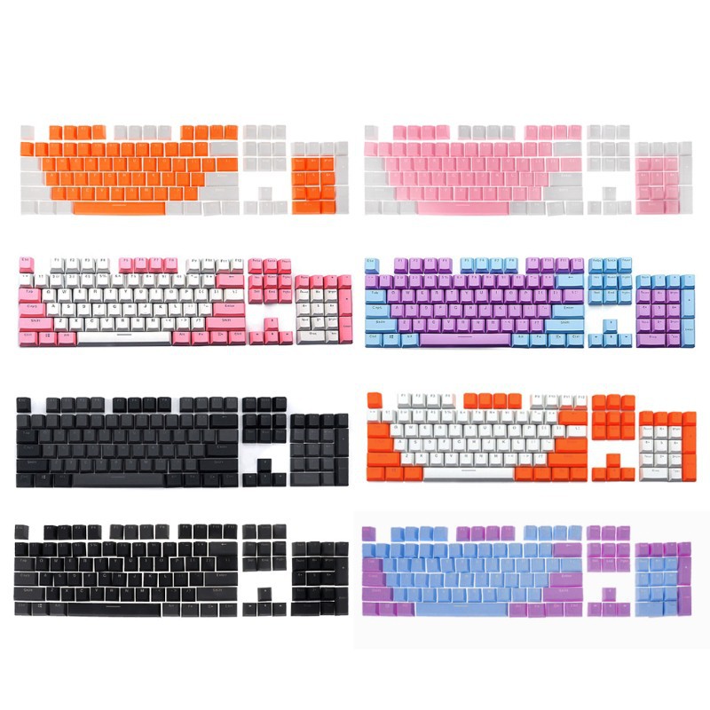 Keycap PBT 104 nút bàn phím cơ xuyên led nhiều màu