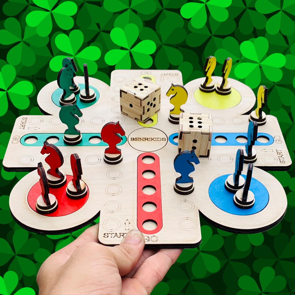 Board Game Ô Ăn Quan,Cá Ngựa Bằng Gỗ Trò Chơi Dân Gian Việt Nam,Đồ Chơi Gỗ An Toàn