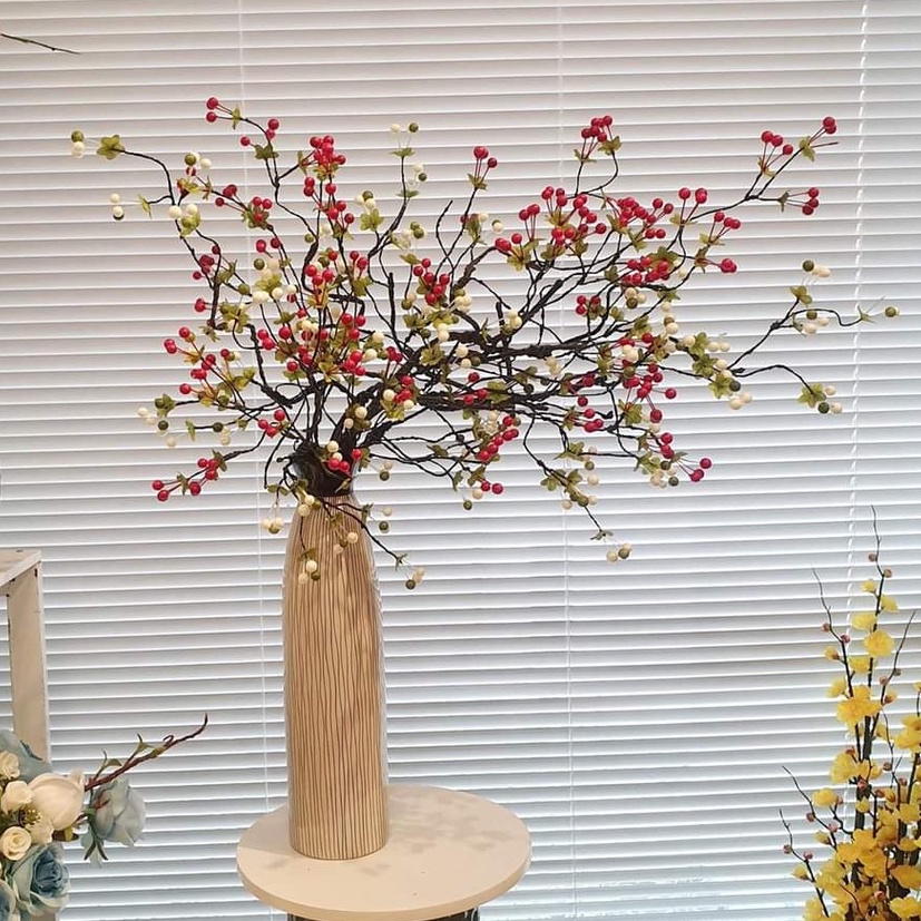 Lọ gốm sứ Bát Tràng cao 45 cm cắm đào đông, tuyết mai - Bình hoa decor trang trí nhà đẹp