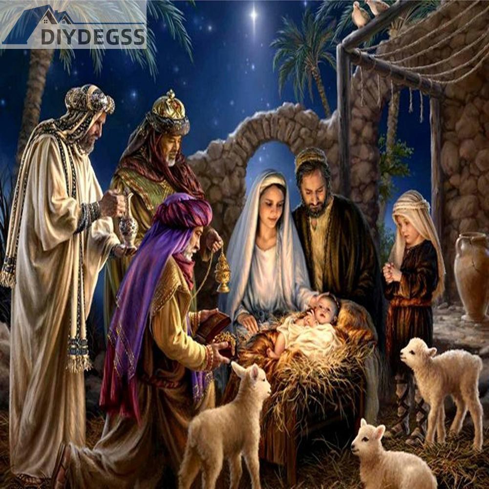 Bộ Tranh Đính Đá 5d Tự Làm Hình Chúa Jesus 12.2