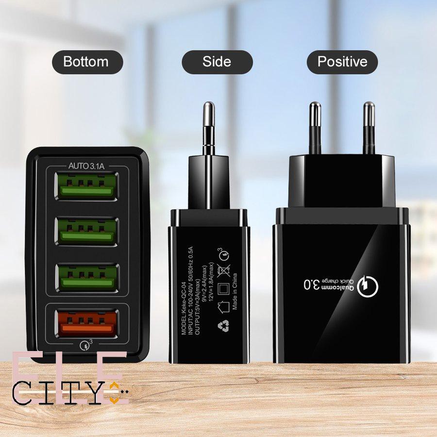Củ Sạc Nhanh Qc 3.0 4 Cổng Usb 22ele