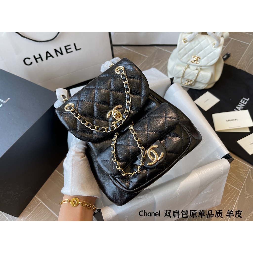 Balo nữ da thật Channel cao cấp,kiểu dáng trẻ trung, hiện đại