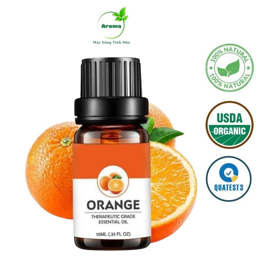 Tinh dầu Cam Ngọt Sweet Orange  Essential Oil, xuất sứ thiên nhiên không pha tạp chất, có giấy kiểm định COA