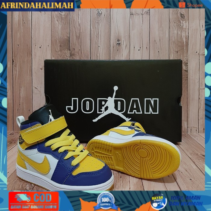 (Mới Nhất) Giày Nike AIR JORDAN Trẻ Em / Màu Vàng / Xanh Lá Cây Giản Dị