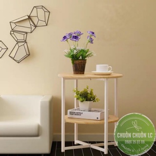 Bàn trà, bàn ghế sofa phong cách bắc âu 2 tầng
