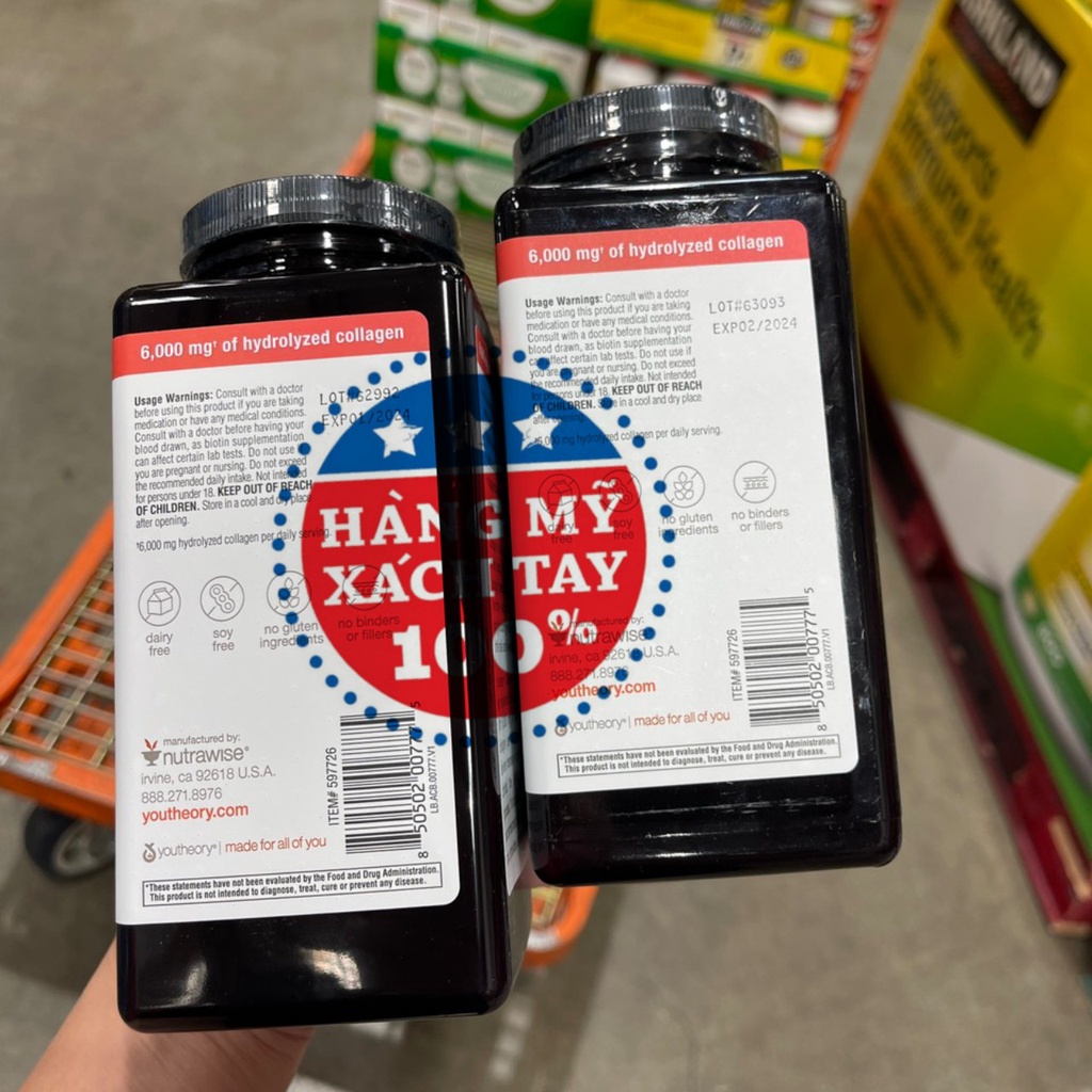 Viên Uống Bổ Sung Collagen Youtheory 390 viên - Mỹ date 10/2023