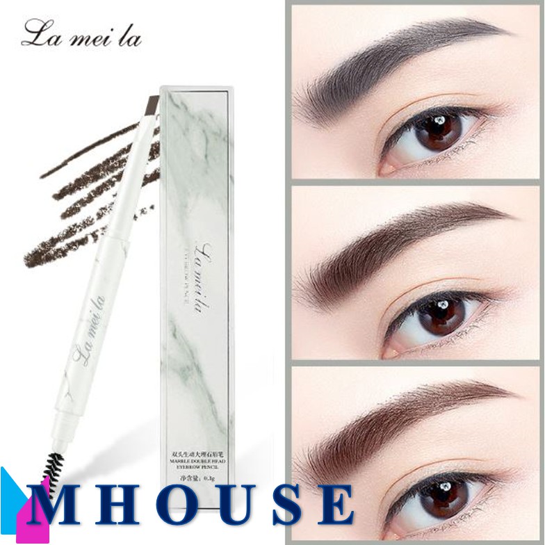 (hàng Mới Về) Chì Kẻ Lông Mày Hai Đầu Vỏ Họa Tiết Đá Cẩm Thạch Lml-lameila 801