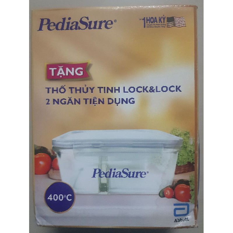 Hộp Thủy Tinh 2 Ngăn Lock&Lock 1.05L(Quà tặng từ Pediasure Abbott) | BigBuy360 - bigbuy360.vn