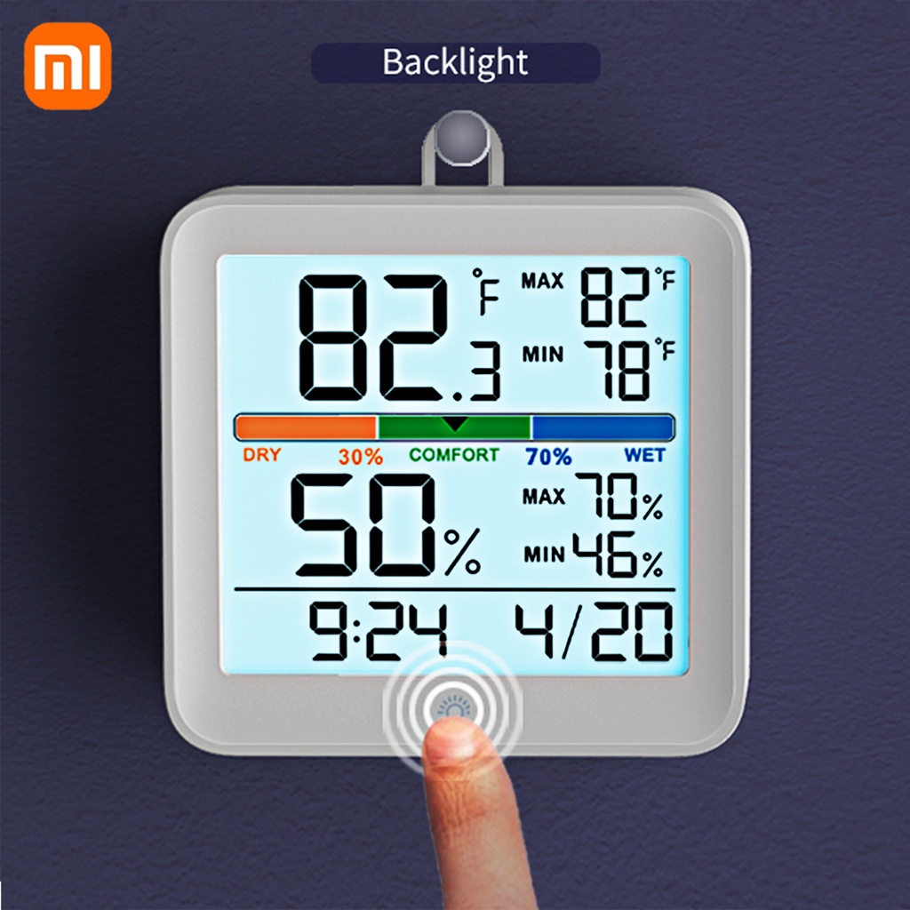 Đồng hồ cảm biến XIAOMI YOUPIN đo nhiệt độ và độ ẩm màn hình LCD có độ chính xác cao tiện lợi