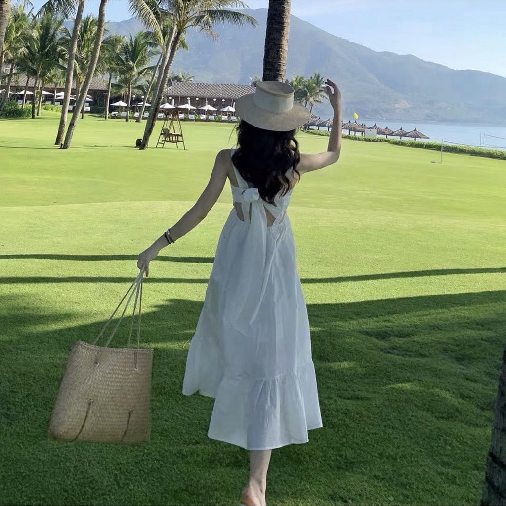 Váy maxi nơ Korea Simbabo