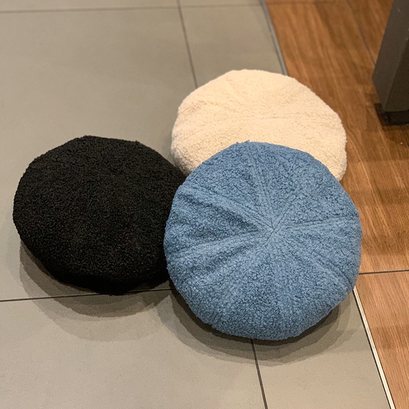 Mũ Beret Lông Nhung Màu Sắc Retro Phong Cách Hàn Quốc Cho Nữ