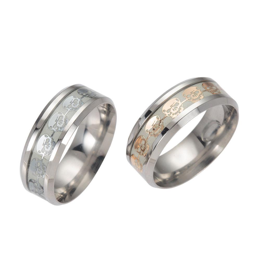 Nhẫn Dạ Quang Bằng Thép Không Gỉ Phát Sáng Trong Đêm Hàng Mới Dành Cho Nam Và Nữ