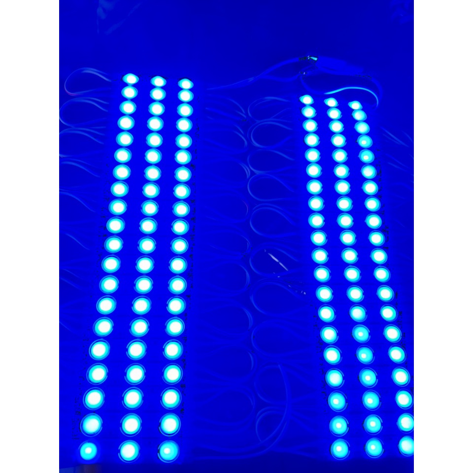 1 VỈ 20 BÓNG LED 3 BÓNG 6011 MÀU XANH DƯƠNG
