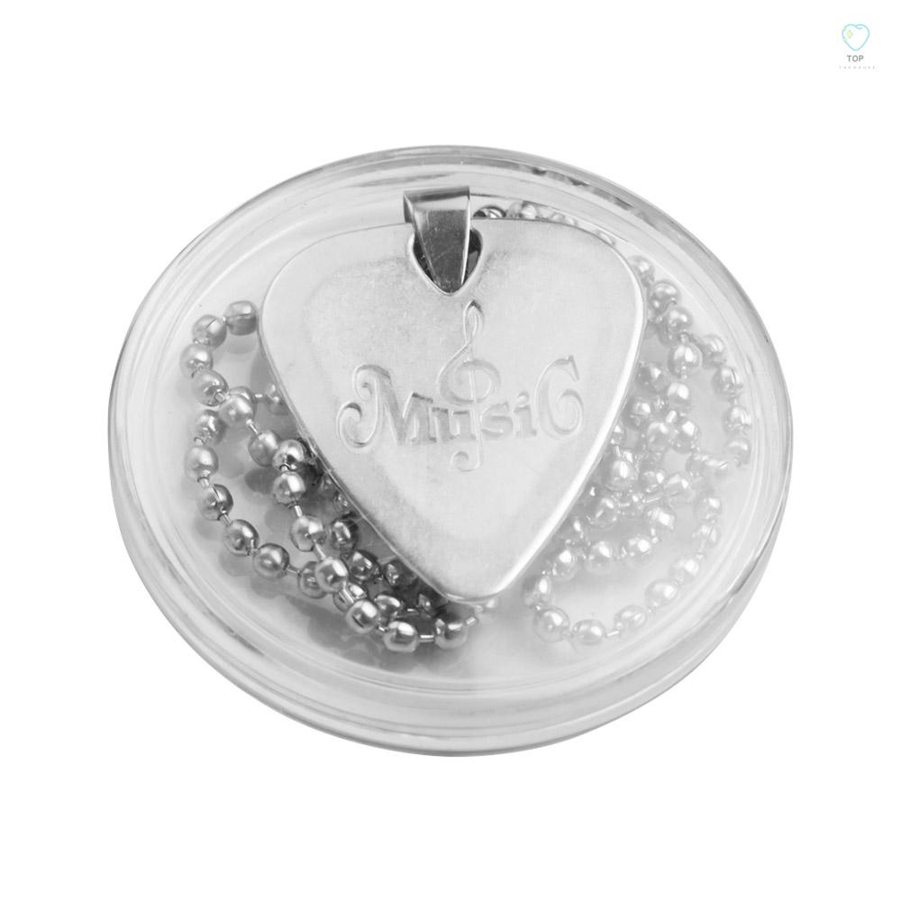 Vòng cổ Hợp Kim Kẽm Dày 1.2mm Hình Phím Gảy Đàn Guitar