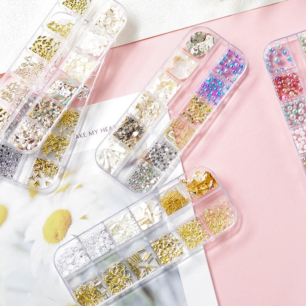 OCEANMAP Đinh Tán Trang Trí Móng Tay Hình Vỏ Sò Lấp Lánh