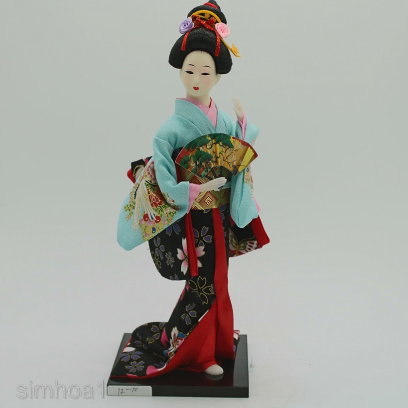Búp Bê Hình Cô Gái Mặc Kimono Nhật Bản Để Bàn Trang Trí