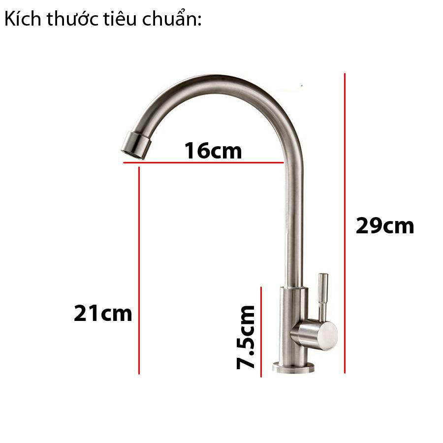 Vòi Rửa Chén inox SUS 304 Loại xịn - Tặng dây cấp nước xịn dài 50cm