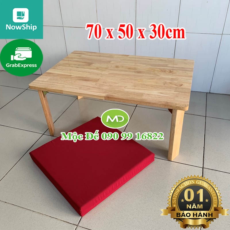 Bàn Trà Gỗ NAGA 70x50x30cm Chân Gấp Gọn Ngồi Bệt Tatami Kiểu Nhật Hiện Đại - Dùng Làm Bàn Ăn, Làm Việc