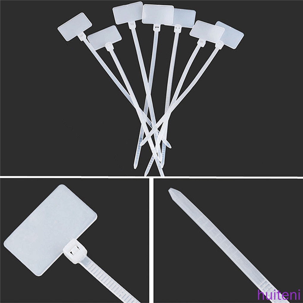 Bộ 100 dây rút tự khóa bằng nylon dùng đánh dấu dây cáp tiện dụng