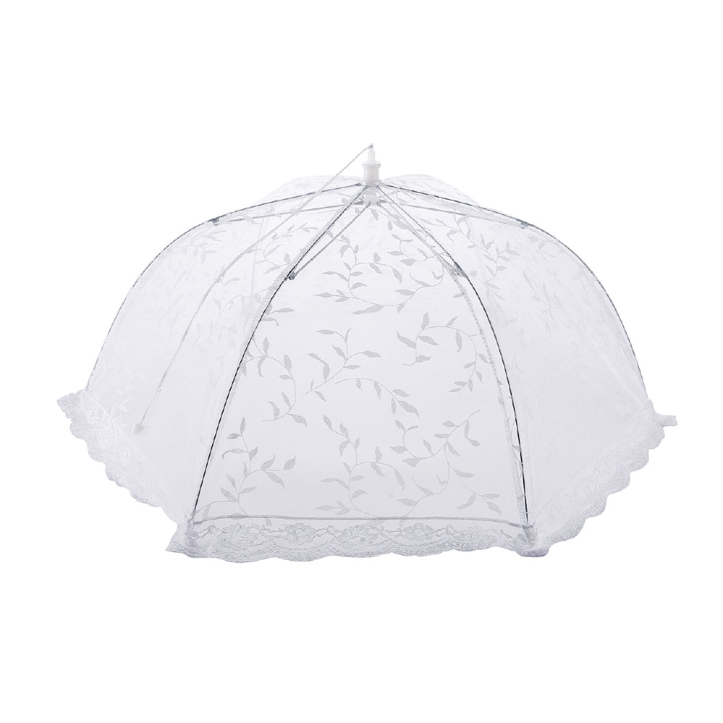 Lồng bàn đậy đồ ăn phối ren gấp gọn tiện dụng