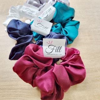 Thun buộc tóc lụa satin dây cột tóc scrunchies (cột tóc vải thanh lịch)