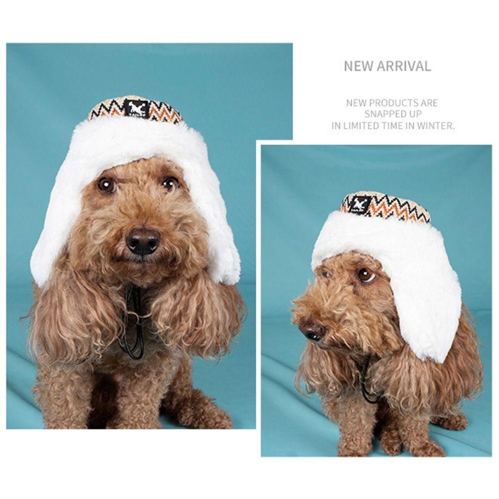 LAYOR1 Mũ Trùm Đầu Giữ Ấm Kiểu Dây Rút Dễ Thương Cho Thú Cưng