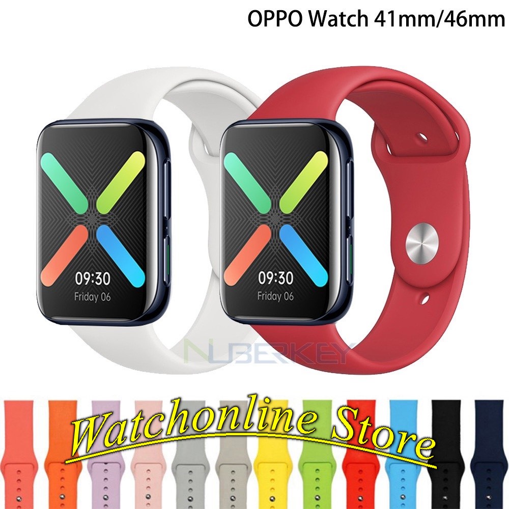 Dây đeo silicone thay thế cho đồng hồ thông minh Oppo Watch 41mm / 46mm