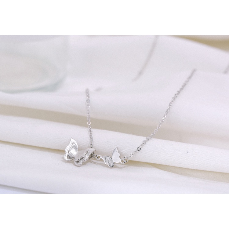 Dây chuyền bạc nữ cao cấp Evasilver mặt Butterfly, dây chuyền chuẩn bạc ta sang trọng