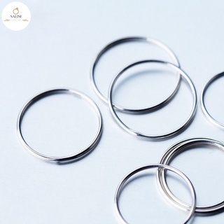 Nhẫn bạc nữ trơn basic, nhẫn bạc đơn giản nguyên chất bạc 925, nhẫn bạc Salise chính hãng