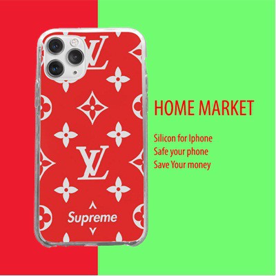 Ốp IP đẹp SUPREME LV logo đỏ Homemarket chống sốc IPhone 5 6 7 8 Plus X Xmas 11 12 Pro Mini SUPPOD00083