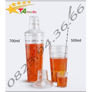 Bình lắc cocktail shaker - Bình lắc pha chế - Dụng cụ pha chế