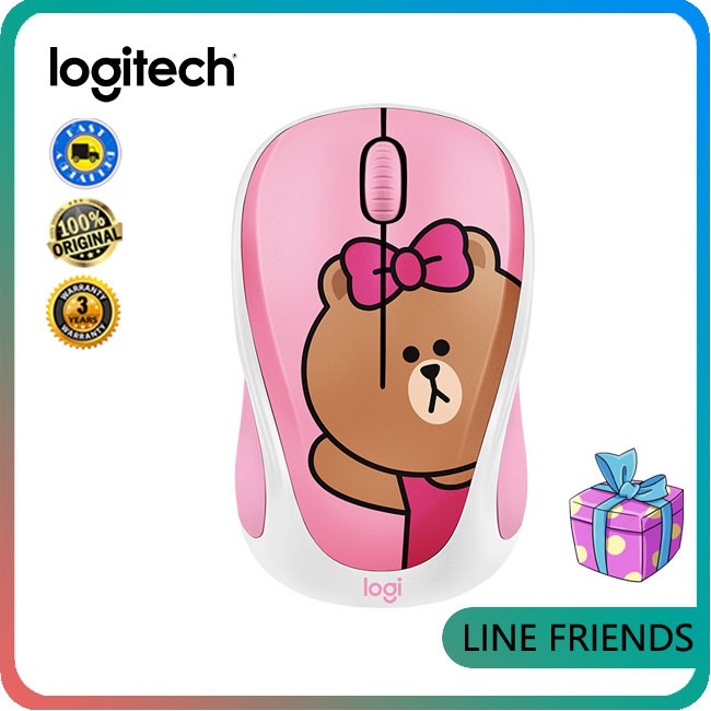 Logitech LINE FRIENDS with super nice office optical sensor and home computer Mini mouse