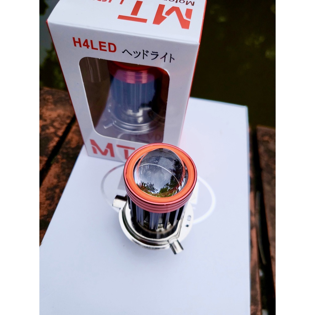 Đèn pha LED bi cầu cos trắng pha vàng sáng gom