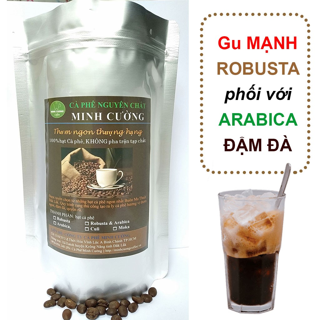 250g Cà phê nguyên chất Robusta Đậm Đà không pha trộn - Ca phe Minh Cuong có ít bơ | BigBuy360 - bigbuy360.vn