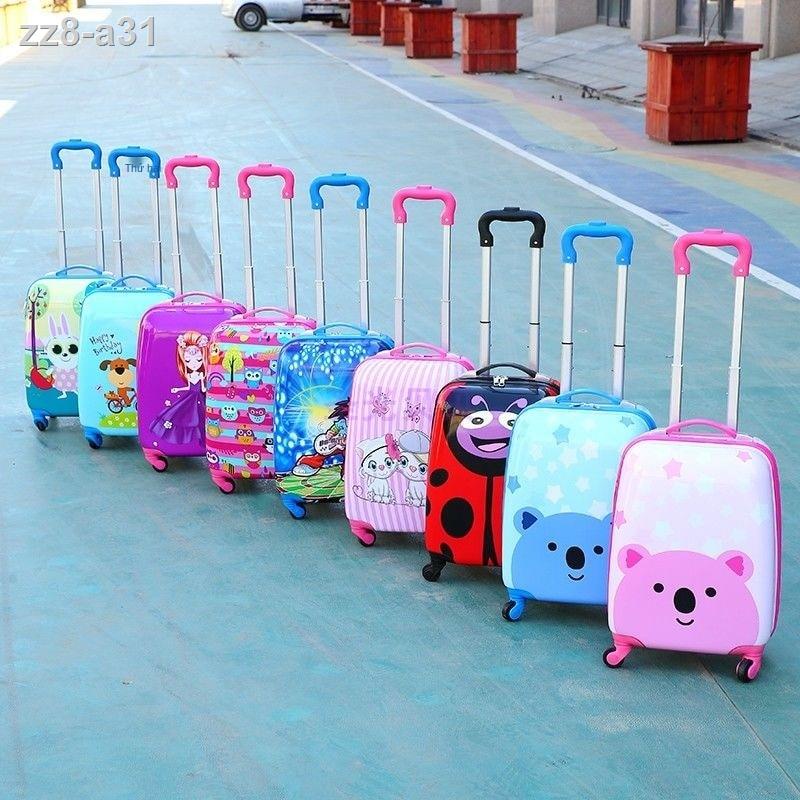 Hành lý trẻ em cô gái vali xe đẩy nhỏ nam bé mini hoạt hình cặp học sinh 18 inch 16