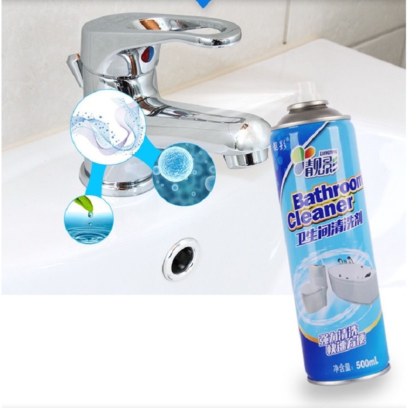 Xịt tẩy bồn cầu bọt tuyết bathroom cleaner - bình xịt tẩy đa năng nhà tắm nhà vệ sinh - chai tẩy trắng khử mùi toilet