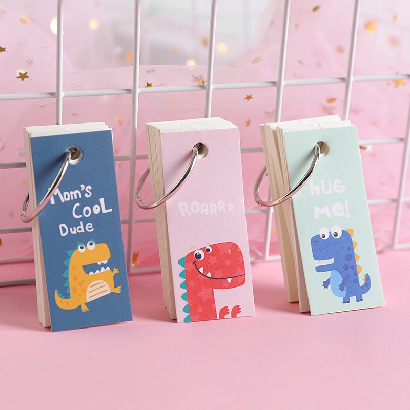 Flashcard học từ vựng dễ thương, móc khoá mini 80 trang