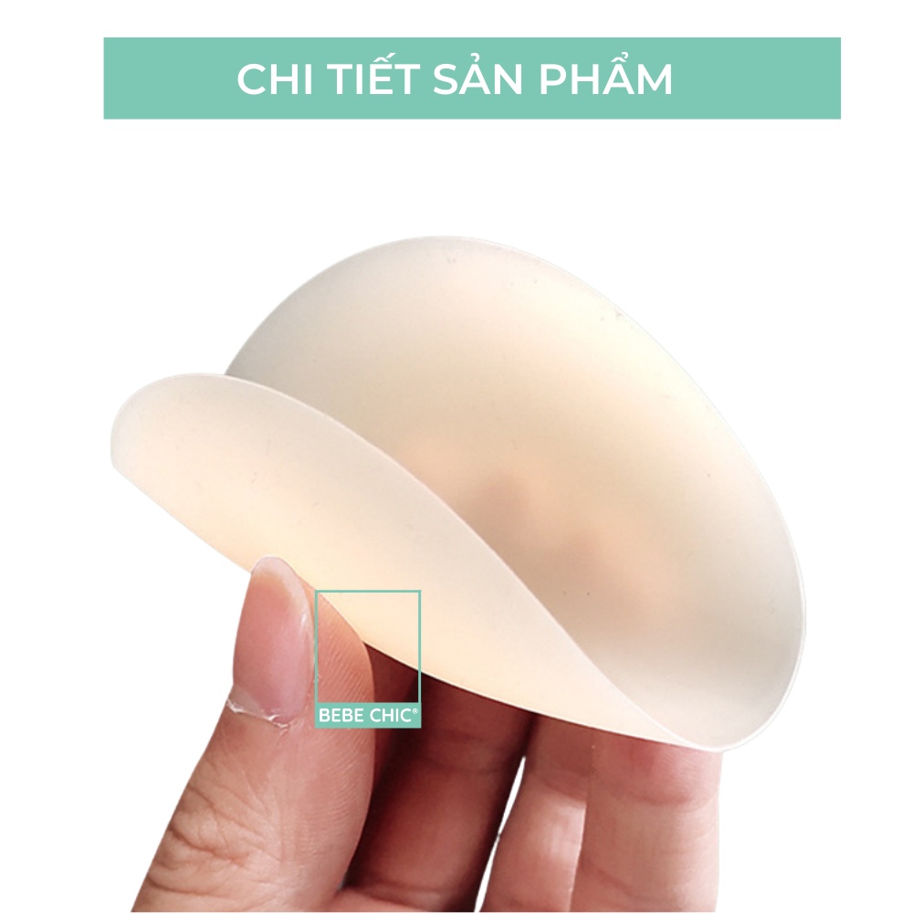 [Mã FATREND2810 giảm đến 30k tối đa 99k] 2 Miếng Dán Ngực Silicone 7cm Dùng Nhiều Lần Tự Nhiệt Siêu Dính BEBECHIC