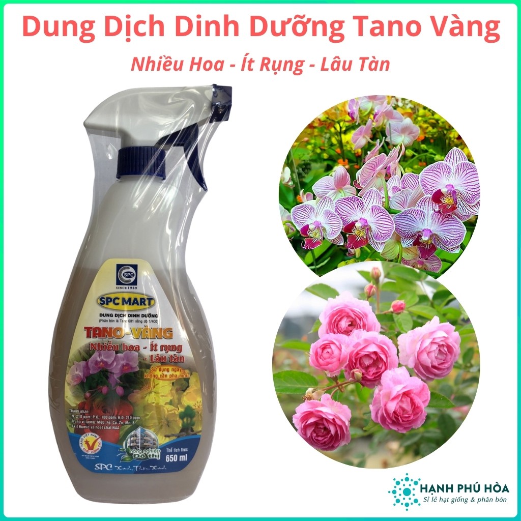 Dung Dịch Dinh Dưỡng Tano Vàng - Nhiều Hoa - Ít Rụng - Lâu Tàn- Giải pháp tiện lợi cho chăm sóc hoa kiểng