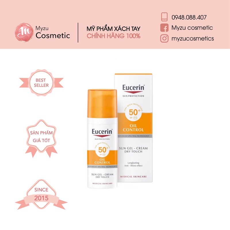 Kem chống nắng Eucerin Oil Control Sun Gel Cream