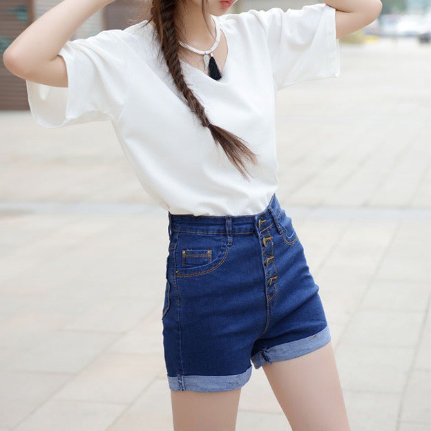 [Size S,XL] Quần shorts jean ôm nữ Ulzzang Quảng Châu QN41hh