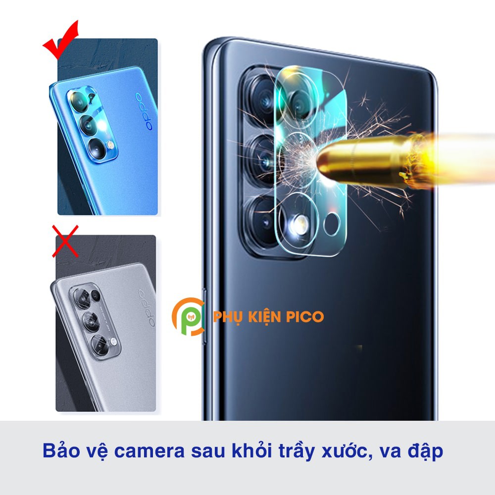 Cường lực camera Reno 5 độ cứng 9H trong suốt không ảnh hưởng đến chất lượng chụp ảnh - Dán camera Oppo Reno 5