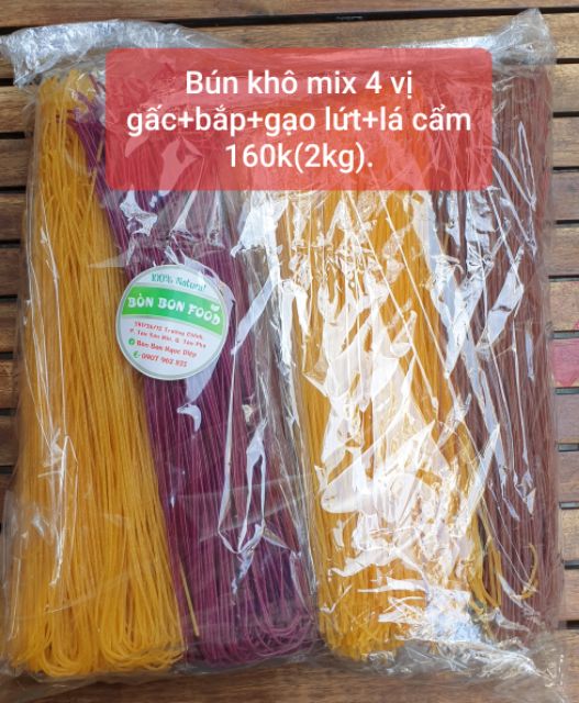 Bún khô TÂY BẮC Cao Cấp mix 4 vị : GẤC+ LÁ CẨM+ BẮP+ GẠO LỨT