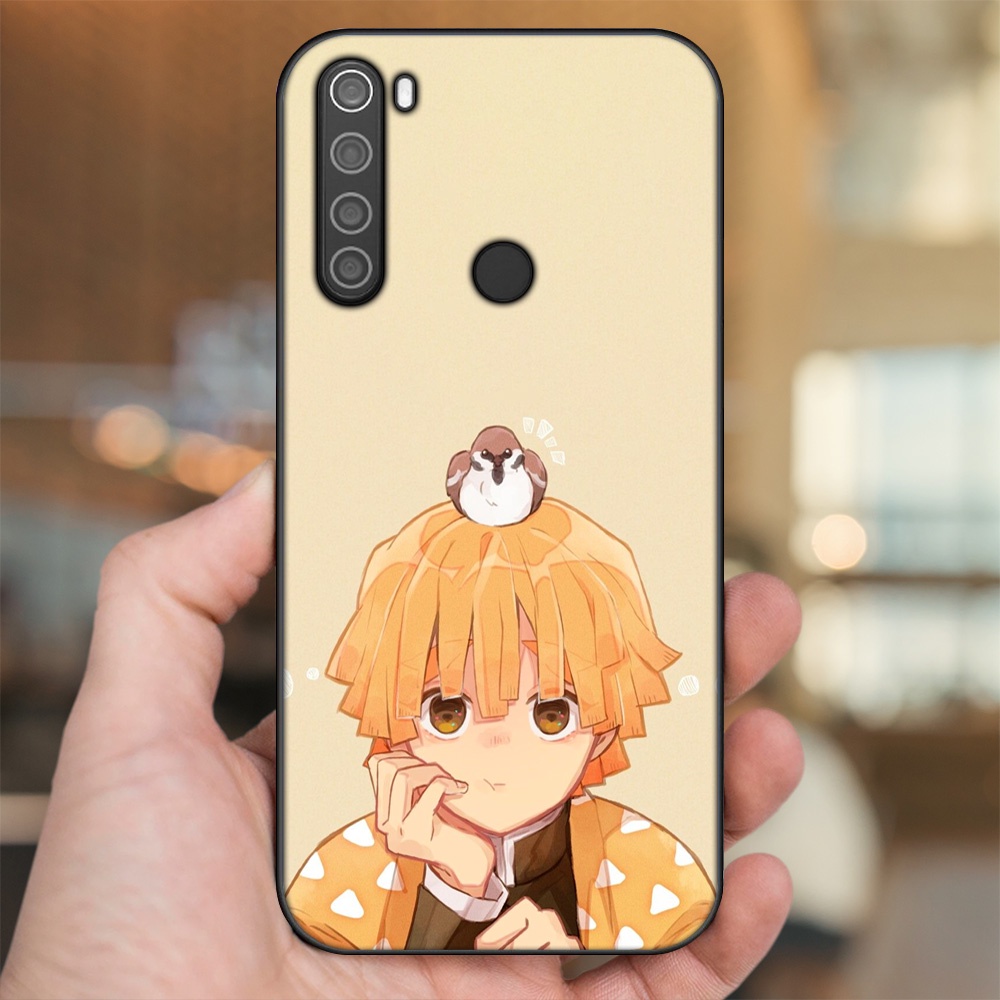 Ốp lưng Xiaomi Redmi Note 8 viền đen in hình Zenitsu Kimetsu no Yaiba