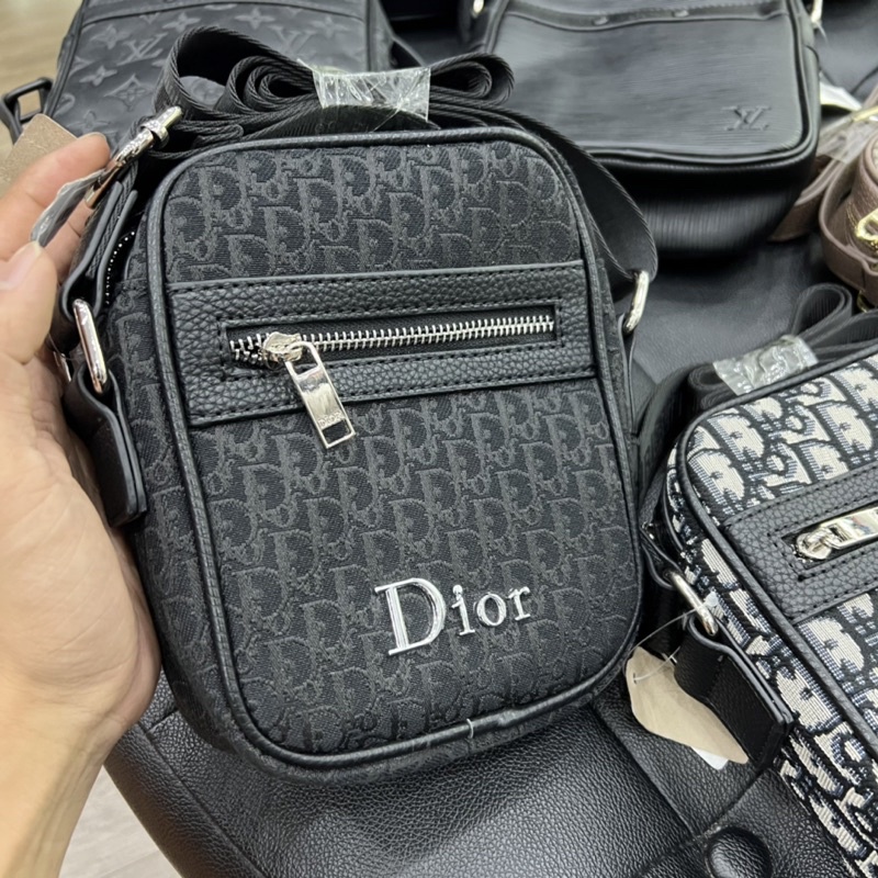 Túi đeo chéo Dior vải dệt - Túi da nam cực chất