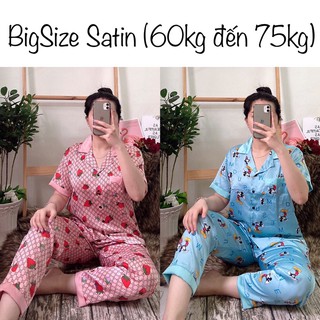 Đồ bộ pijama bigsize satin phối tnqd.
