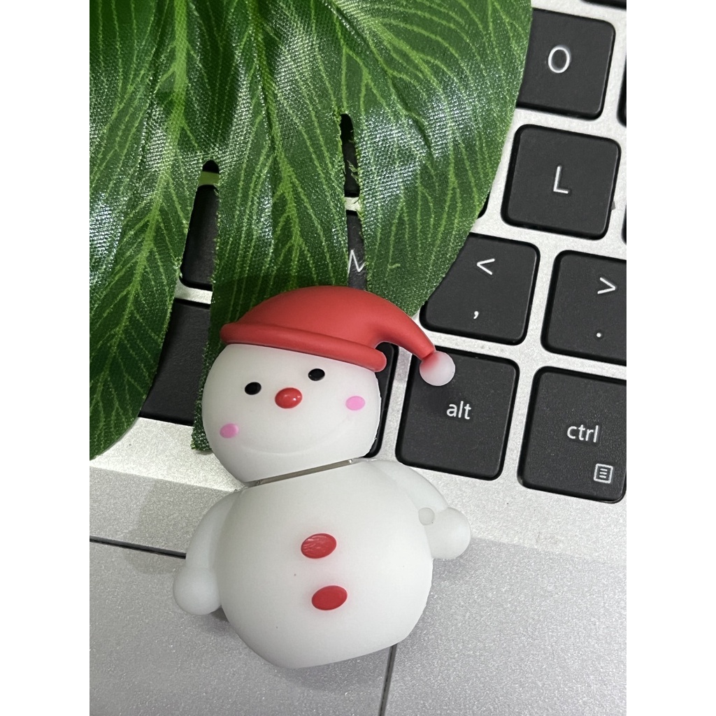 Mới USB 2.0 1GB 2GB 4GB 8GB 16GB 32GB 64GB 128GB Bằng Silicon Hình Ông Già Noel Đội Nón